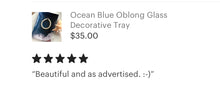 Blue Ocean, Glass Tray, Ocean Trinket Dish