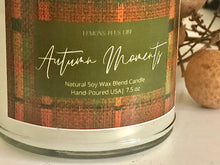 Autumn Moments Natural Soy Wax Blend Candle 7.5oz, Fall Candles, Tartan Plaid Candle