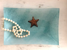 Starfish Glass Tray, Starfish Trinket Dish, Beach Decor