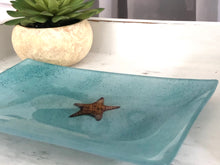 Starfish Glass Tray, Starfish Trinket Dish, Beach Decor