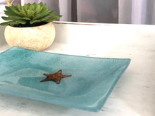 Starfish Glass Tray, Starfish Trinket Dish, Beach Decor