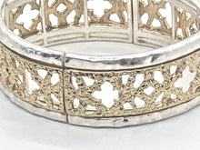 Stretch Bracelet, Gold and Silver
