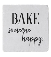 Apron "Homemade Happiness" Tan and White, Three Pockets, Kitchen Accessories, Holiday Baking