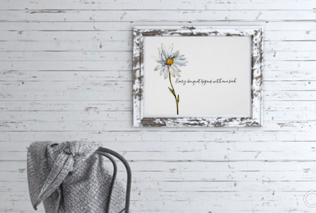 Daisy – Begins Bouquet Wall Art, Print, Life Plus \