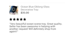 Blue Ocean, Glass Tray, Ocean Trinket Dish