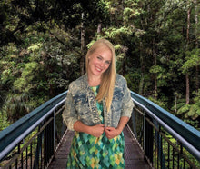 A-Line Dress, Green Watercolor, Dragon Scale Pattern, Sleeveless, Flattering on Any Figure