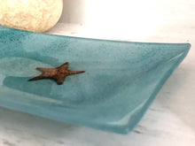 Starfish Glass Tray, Starfish Trinket Dish, Beach Decor