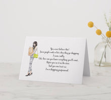 Funny Greeting Card for the Shopping Professional