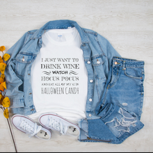 Unisex T-Shirt, Drink Wine, Hocus Pocus, Eat Kids Halloween Candy