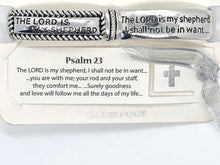 Engraved, 23rd Psalm Silver Stretch Bracelet, Faith Jewelry, Bible Verse Bracelet