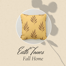Fall Pillow, Earth Tone, Green, Botanical Leaves, Nature Inspired Pillows, Minimalist Style, Contemporary Pillow