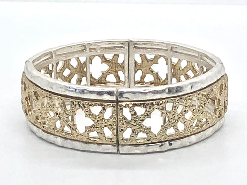 Stretch Bracelet, Gold and Silver