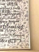 Bloom Anyway Quote Grey & White Typography Print