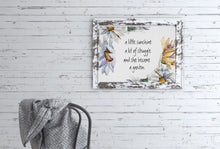 Daisy Wall Art, Quote, White Daisy, Yellow Daisy, Watercolor, Floral Poster Print