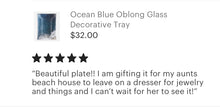 Blue Ocean, Glass Tray, Ocean Trinket Dish