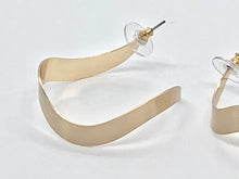 Gold, Organic Shape, Earrings