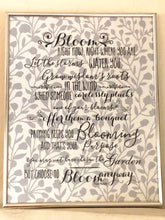 Bloom Anyway Quote Grey & White Typography Print