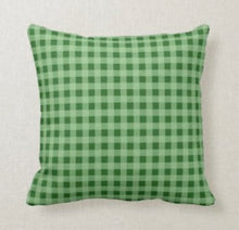 Red Check Pillow, Green Check Pillow, Checked Accent Pillows, Cherry Home Decor, Christmas Decorating, Holiday Home Accents, Cover & Insert