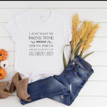 Unisex T-Shirt, Drink Wine, Hocus Pocus, Eat Kids Halloween Candy