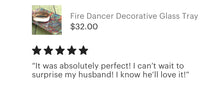Fire Dancer, Glass Tray, Abstract Trinket Dish, Jewel Tones