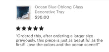 Blue Ocean, Glass Tray, Ocean Trinket Dish