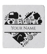 Marble Stone Trivet "Bake Someone Happy" Holiday Baking, Trivet with Words, Kitchen Decor