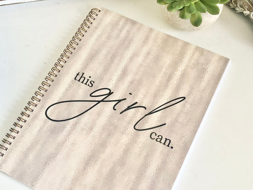 Start Anytime Planner, this girl can, Blush Pearl Background, Planner for Her, School Planner, Office Planner, Motivate Planner