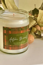 Autumn Moments Natural Soy Wax Blend Candle 7.5oz, Fall Candles, Tartan Plaid Candle
