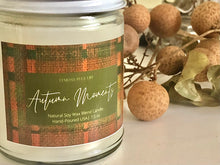 Autumn Moments Natural Soy Wax Blend Candle 7.5oz, Fall Candles, Tartan Plaid Candle