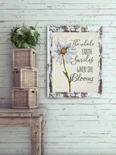 Daisy, Wall Art, Print, "The Whole Earth Smiles When She Blooms, Ready to Frame, Poster