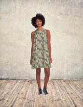 A-Line Dress, Dragon Scale Pattern, Tan, Grey, Brown, Women Dress, Neutral Colors, Flatters All Figures, Womens Dress, Flowy Style