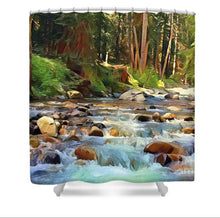 Folding Screen, Barefoot Delight, River, Mountain Wilderness Landscape