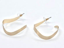 Gold, Organic Shape, Earrings
