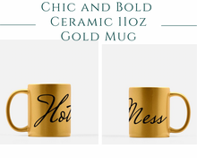 Hot Mess Mug 11oz, Gold, Gift for Her, Gold Metallic Mug, Gift Mug