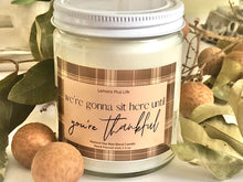 Funny Thanksgiving Candle, Natural Soy Wax Blend 7.5 oz, Thankful Candle, Plaid Candle, Fall Plaid Candle