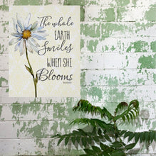 Daisy, Wall Art, Print, "The Whole Earth Smiles When She Blooms, Ready to Frame, Poster