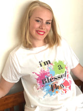 Women's, Paint Splatter, T-shirt "I'm a Blessed Mess"