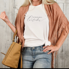 Fall T-shirt, Unisex, My favorite color is October