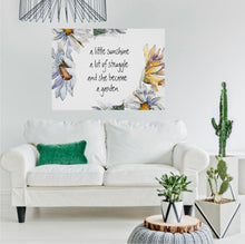 Daisy Wall Art, Quote, White Daisy, Yellow Daisy, Watercolor, Floral Poster Print