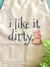 Funny Garden Apron, i like it dirty, Three Pocket Garden Apron, Gift for Her, Gift for Gardener, Gardening Apron, Mother's Day Gift