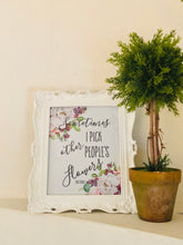 Watercolor Floral Print, "Sometimes I Pick Other People's Flowers" Poster, Typography, Wall Art