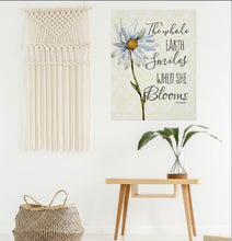 Daisy, Wall Art, Print, "The Whole Earth Smiles When She Blooms, Ready to Frame, Poster