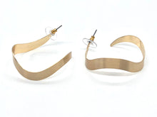 Gold, Organic Shape, Earrings