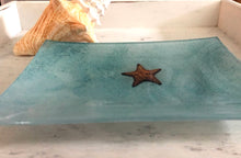 Starfish Glass Tray, Starfish Trinket Dish, Beach Decor