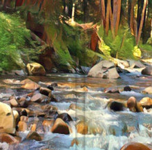 Folding Screen, Barefoot Delight, River, Mountain Wilderness Landscape