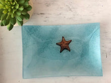 Starfish Glass Tray, Starfish Trinket Dish, Beach Decor