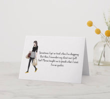 Funny Greeting Card for Her "Shopping"