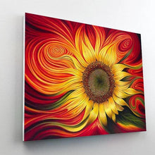 Paint By Numbers Kit - Red Spiral Sunflower