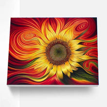 Paint By Numbers Kit - Red Spiral Sunflower